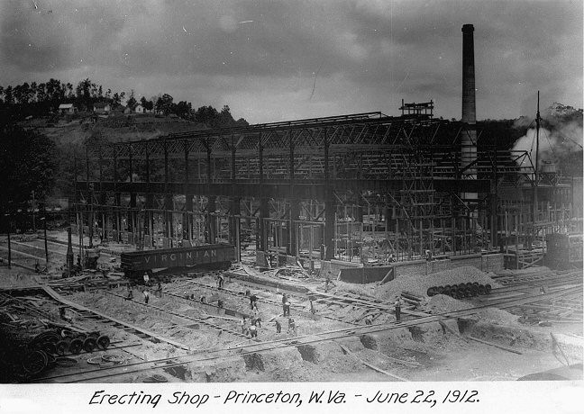 Virginian Railway Locomotive Erecting Shop, ca. 1912