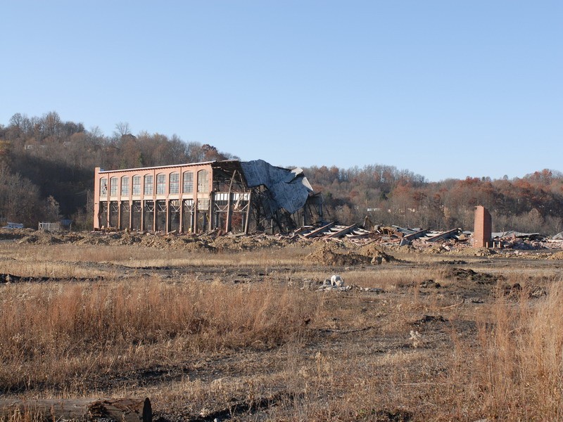 Virginian Railway Locomotive Erecting Shop being torn down, ca. 2006