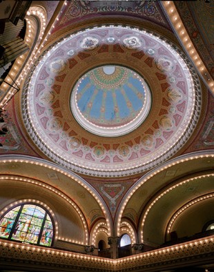 View of the dome and interior architectural detail.