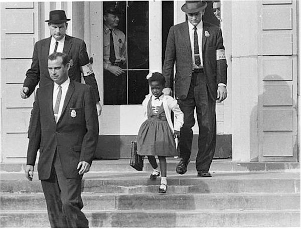 US Marshals escorting Ruby Bridges home after school