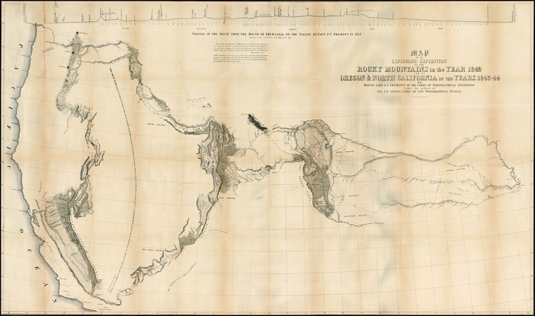 John C. Fremont's Trail of his second expedition