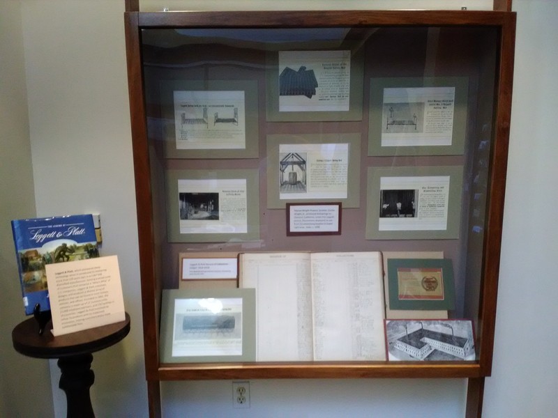 2017  Display case on Leggett & Platt, Inc., illustrated its early products of the early 20th century. The 175th Anniversary of Carthage Exhibit was made possible by generous Exhibit Partner Leggett & Platt, Inc. 