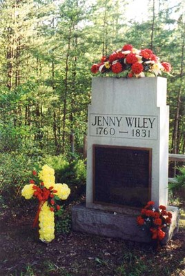 Jenny Wiley's new gravestone contains a plaque recounting the story of her captivity.