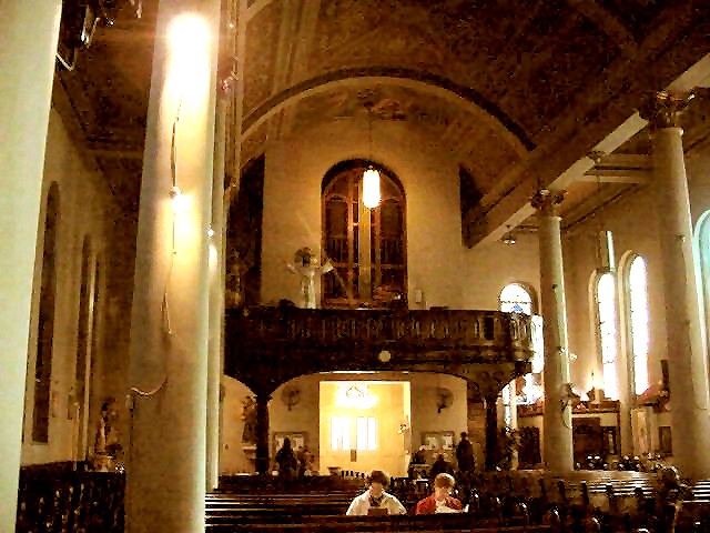 Interior of the church, facing organ