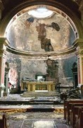Fire damage to the altar, 2003