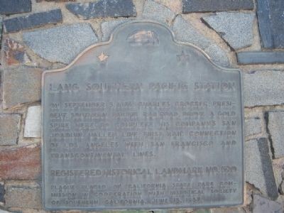 Lang Southern Pacific Station Marker