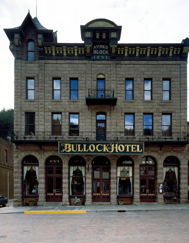 The Bullock Hotel was built in 1896. It is the oldest hotel in Deadwood.