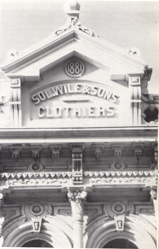 Iron Front of Solomon Wile & Sons Clothiers Building