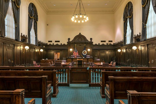 Judges Bench of the John Minor Wisdom United States Court of Appeals Building