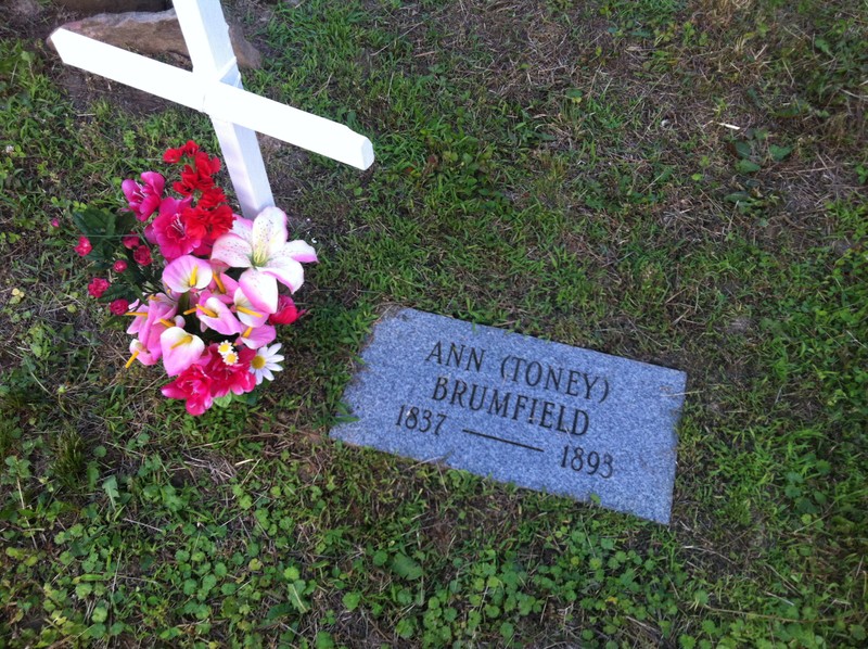 Ann (Toney) Brumfield Headstone. Funding for this headstone provided by a Benedum Foundation grant in 2002.