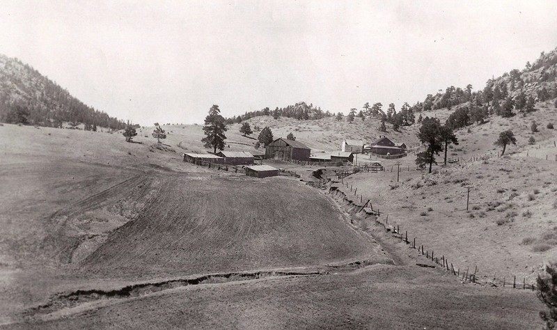 Stables, Barn, Outbuildings, Meadow, Log Cabin, Colorado.