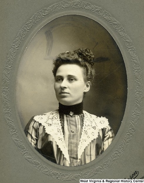 Undated portrait of Harriet Lyon, after whom Lyon Tower was named.  Photo courtesy of the West Virginia and Regional History Center, WVU Libraries.