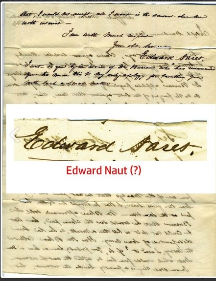 1846 letters mailed to a Washington, PA attorney from Naret regarding legal matters