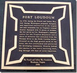 Fort Loudoun roadside plaque