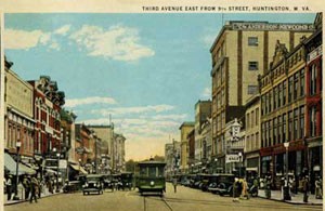 A vintage postcard depicting this block of 3rd Avenue prior to Urban Renewal.