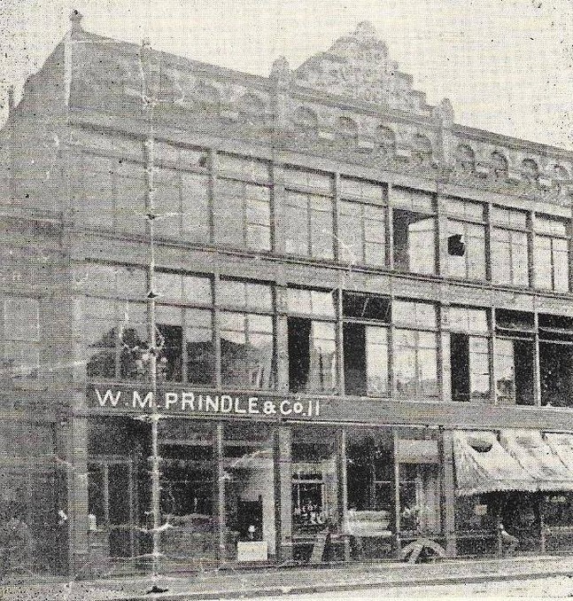 The original appearance of the Prindle-McCrory Building.