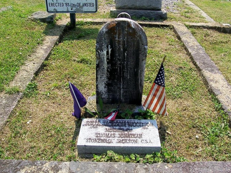 This marker was created years after Julia Jackson's death by an admirer of her son, Thomas Jackson. 