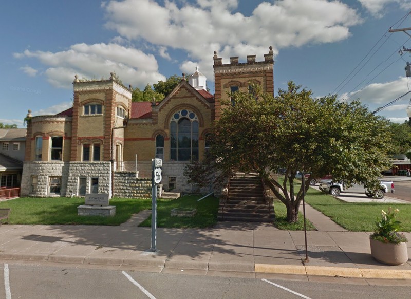 Historic First Baptist Church in Council Grove, from Google Maps. 