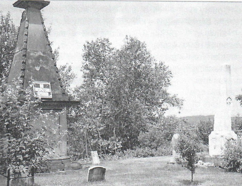 College Hill Cemetery. Philip Thompson's grave (large stone)