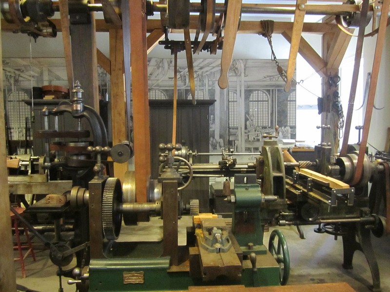 Gunsmithing equipment on display at Harpers Ferry National Historical Park.