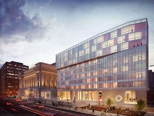 Old City Hall's future...an artist's rendition of the planned 21c Museum Hotel addition.