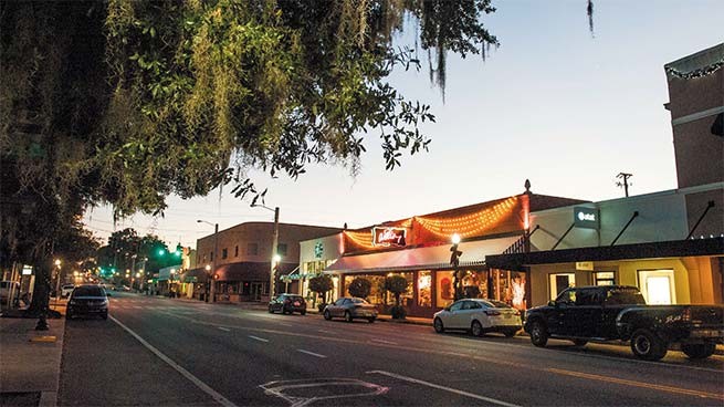 New down Town Dade City, this shows that most of the original buildings still stand. 