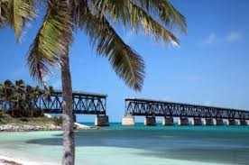 View of the old railway bridge.