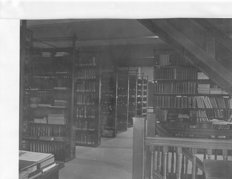 The inside of the library stacks