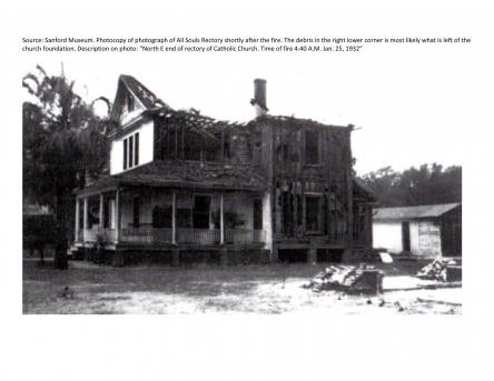 The photo was taken at the time of the church fire by the Sanford Fire Department.