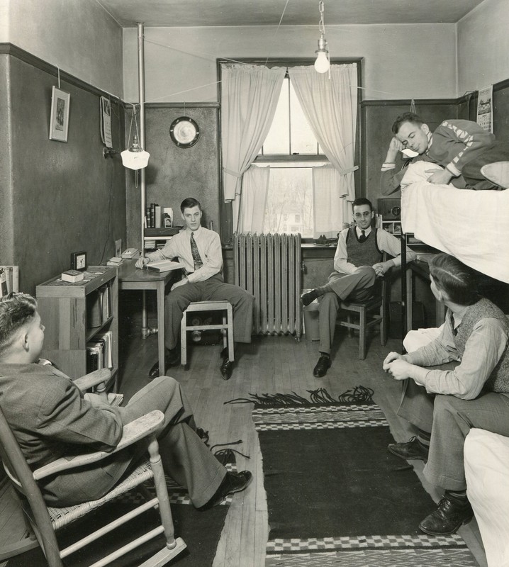 A dorm room for the new Copley-Thaw Hall