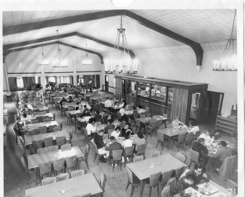 The dining area after it was converted into a cafeteria