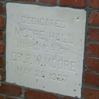 Plaque dedicated to Dr. Peter W Moore