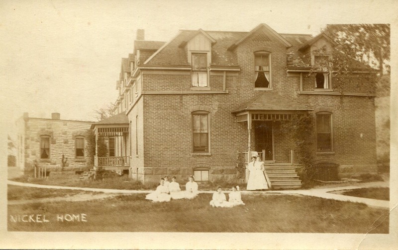 Nickel Hall circa 1900. The building was a women's dorm and laundry building for campus till 1946.