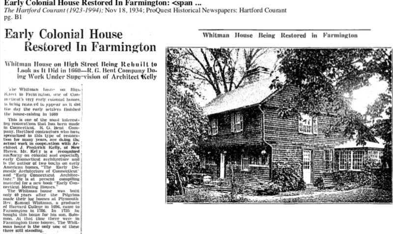 Early Colonial House Restored In Farmington