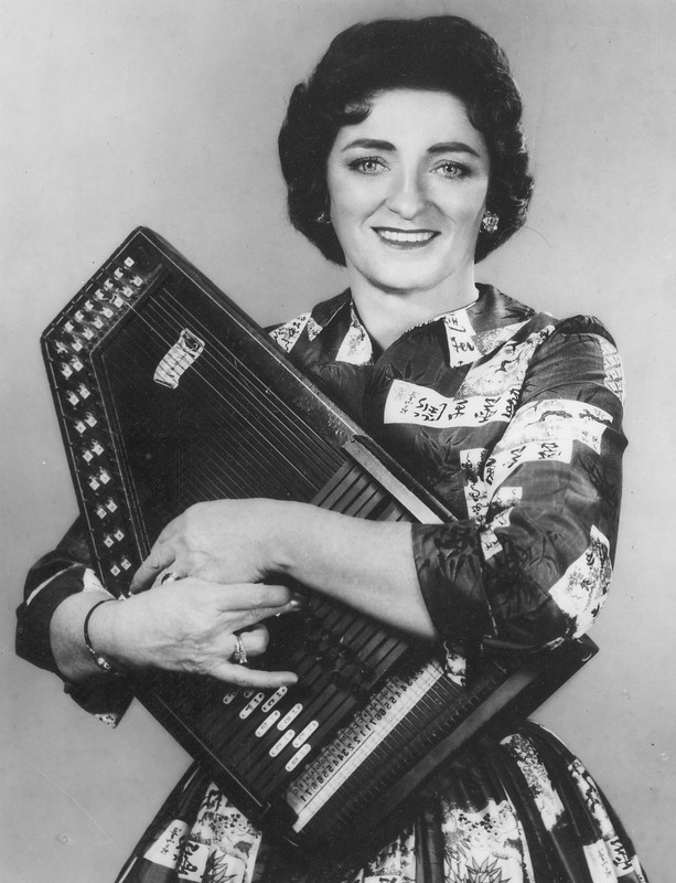 Photograph of Maybelle Carter, courtesy of Bryant Label.