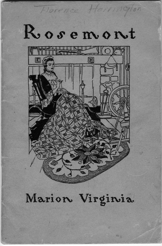 Cover of Rosemont sales catalog, courtesy of the Library of Virginia.