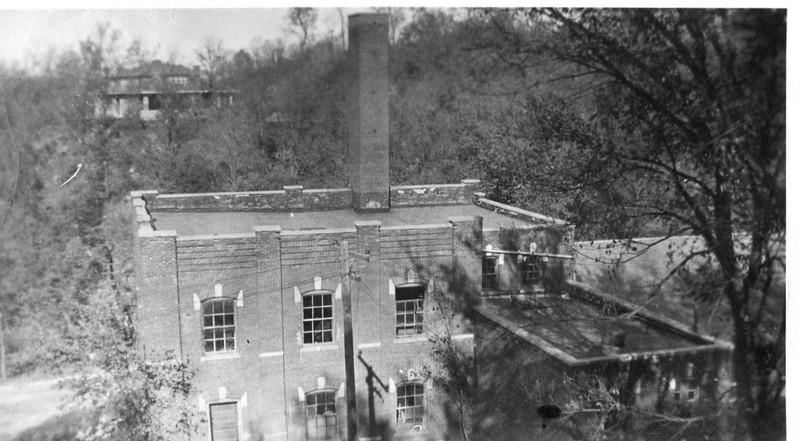 Labor Hall Backside viewed from hill.