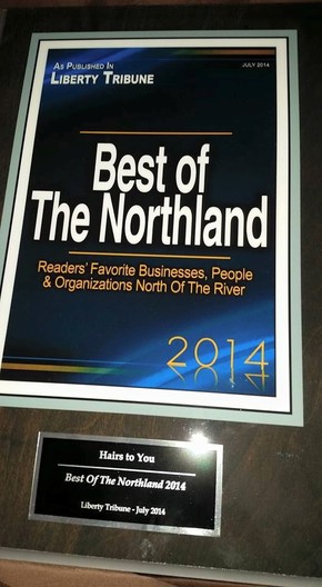 Photograph of the "Best of the Northland" awarded by the Liberty Tribune in 2014.