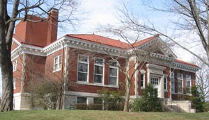 The front of the library today.