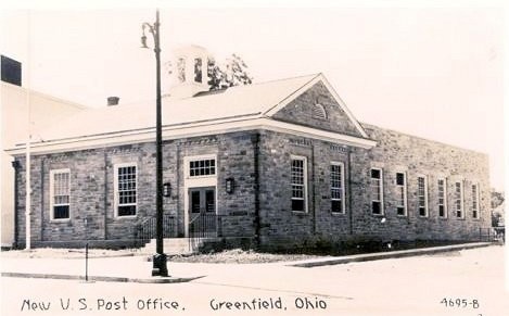 View of the post office, circa 1938