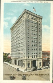 Postcard of the First National Bank, circa 1915