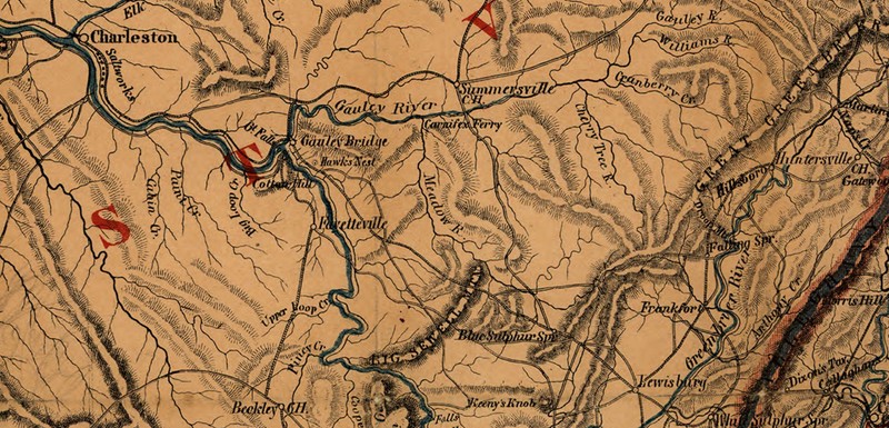 Civil War map of the area of operations.