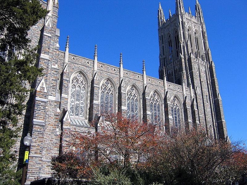 Duke University Chapel is the university's most prominent and well-known landmark.