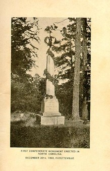 North Carolina's oldest Confederate monument (source: War Days in Fayetteville, p. 4)