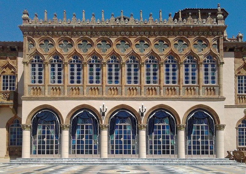 The beautiful west facade of the Ca' d'Zan mansion. Photo: Wikimedia Commons