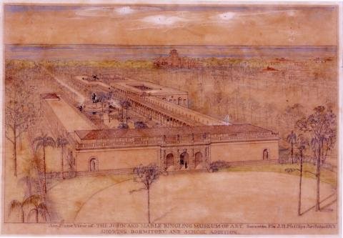 Concept art of John and Mable Ringling Museum of Art by architect John H. Phillips. 