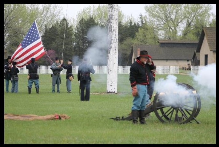 Reenactment on the Parade Grounds