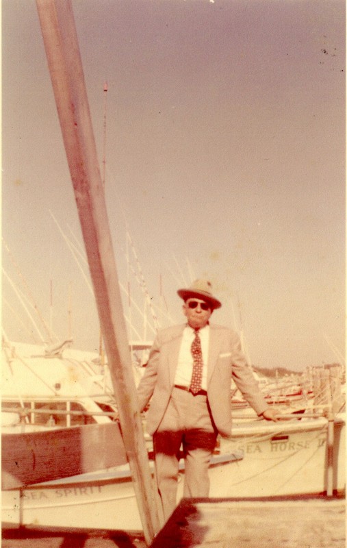 George Kousaleos Sr. in Tarpon Springs, Florida, circa 1959. Kousaleos, owner of the Philadelphia-based Gulf of Mexico Sponge Company, purchased  the sponge warehouse building now located at Heritage Village from it’s original owner in the mid-1950s. 