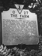 Lewis Farm Historical Plaque