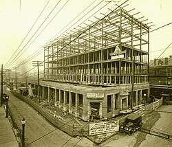 The Erie Terminal Building during construction 